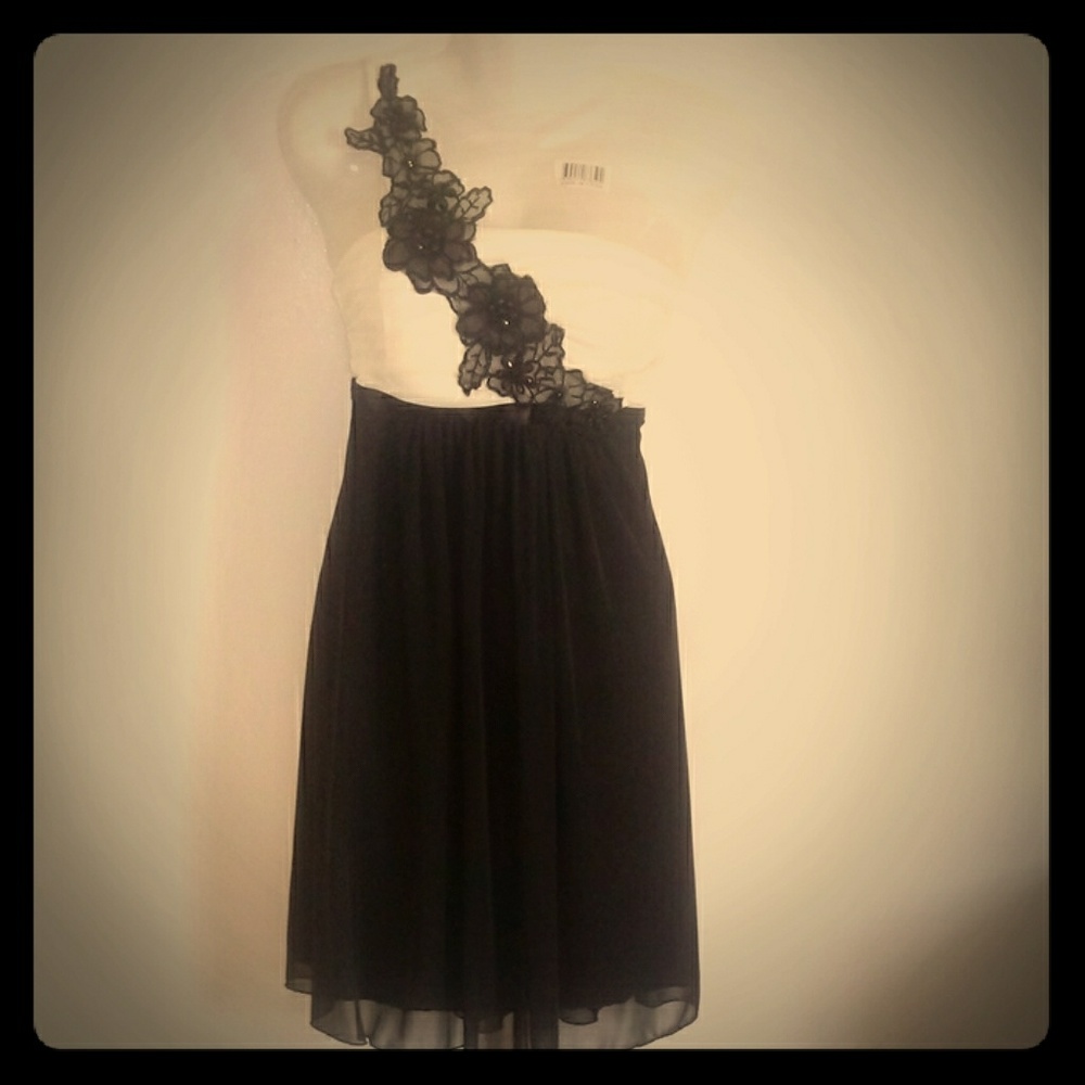 Black and white party dress